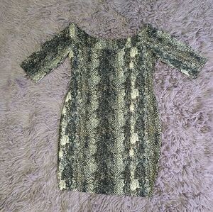 Snake Print Bodycon Dress